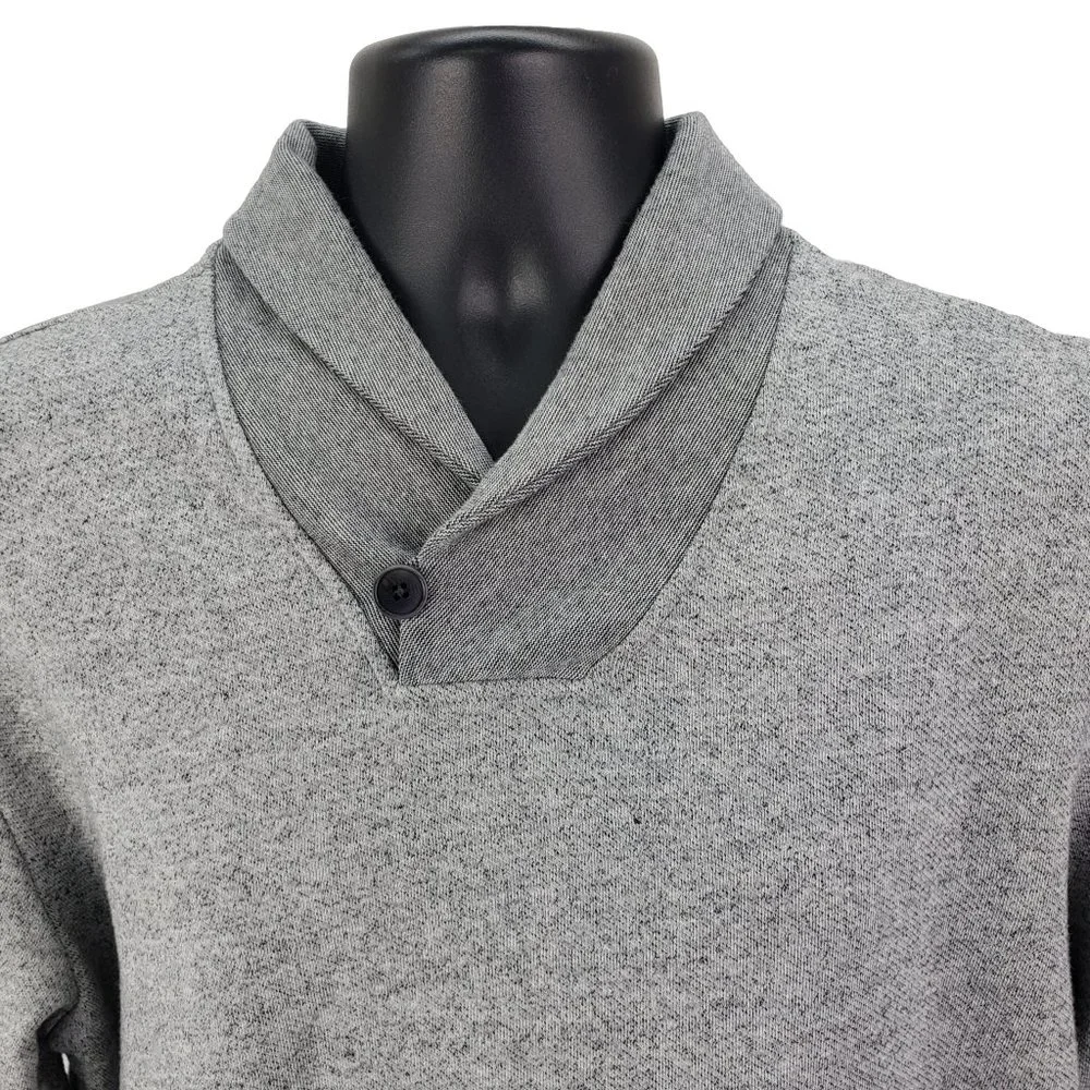 UNTUCKit Men’s Sweater XL Heather Gray Cowl Neck Pullover‎ Casual Cotton Comfort
